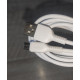 Кабель зарядки Hoco X20 USB to Micro USB прорезиненный белый 3 м