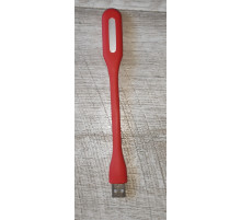 LED лампа USB на гибкой ножке новая красная