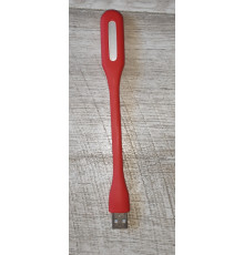 LED лампа USB на гибкой ножке новая красная