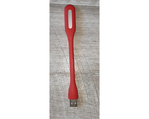 LED лампа USB на гибкой ножке новая красная