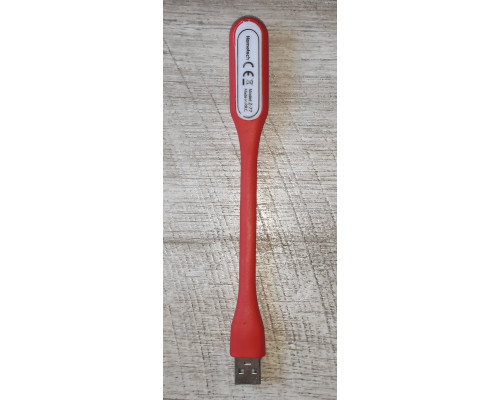 LED лампа USB на гибкой ножке новая красная
