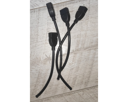 Уценка Обрезок кабеля USB мама длина 10 см черный Уценка Обрезок кабеля USB мама длина 10 см черный