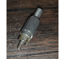 Штекер видео RCA под пайку черный