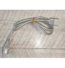Кабель питания сетевой удлинитель 3PIN (мама-папа) 3*0.75 серый 1.5 м б/у
