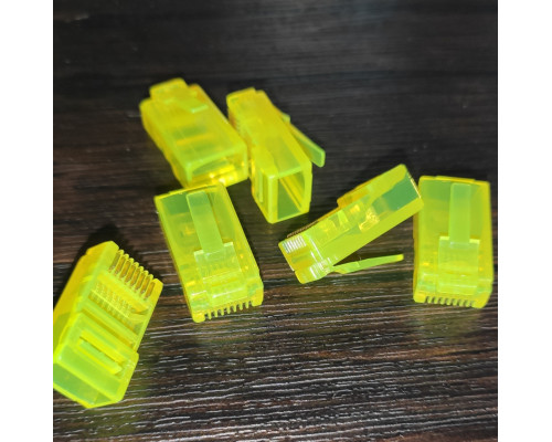 Коннектор RJ45 желтый Коннектор RJ45 желтый