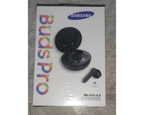 Наушники беспроводные с кейсом зарядки Buds Pro MG-S19 Bluetooth розовые
