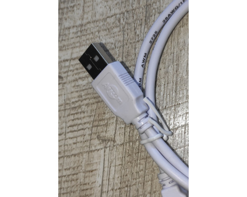 Кабель для принтера Atcom USB 2.0 AM/BM 0.8 м белый новый Кабель для принтера Atcom USB 2.0 AM/BM 0.8 м белый новый