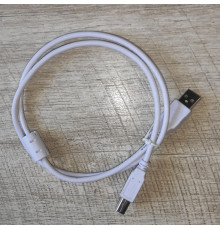 Кабель для принтера Atcom USB 2.0 AM/BM 0.8 м белый новый