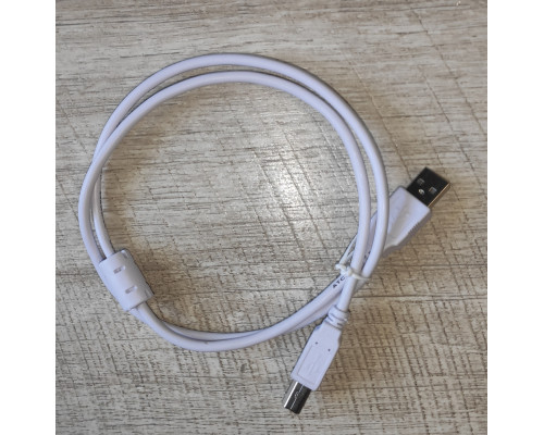 Кабель для принтера Atcom USB 2.0 AM/BM 0.8 м белый новый Кабель для принтера Atcom USB 2.0 AM/BM 0.8 м белый новый
