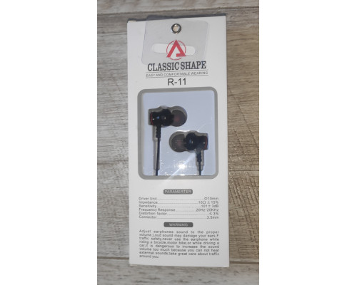 Распродажа Наушники проводные вакуумные Airuika R-10 черные, белые, черно-красные новые