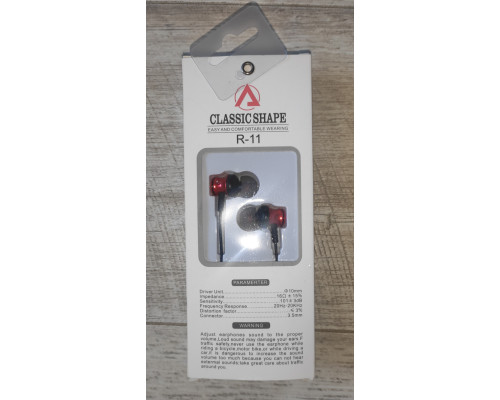 Распродажа Наушники проводные вакуумные Airuika R-10 черные, белые, черно-красные новые