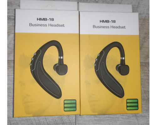 Мононаушник беспроводный Business Headset HMB-18 на одно ухо Bluetooth с микрофоном черный