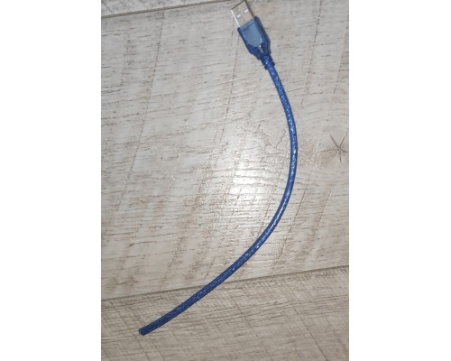Уценка Обрезок кабеля USB папа длина 15-20 см синий силиконовый Уценка Обрезок кабеля USB папа длина 15-20 см синий силиконовый