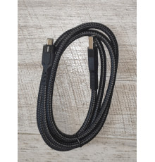 Кабель зарядки Hoco U110 USB to Micro USB усиленная оплётка 1.2 м черный