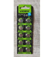 Уценка Батарейка Videx Alkaline AG10 LR1130 1.5V блистер 10 шт