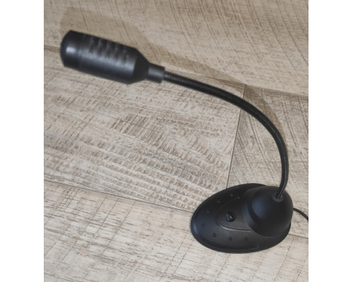 Микрофон для компьютера настольный проводной Jack 3.5 черный