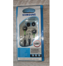 Распродажа Наушники вакуумные проводные TS-E3089 черные с зелёным новые