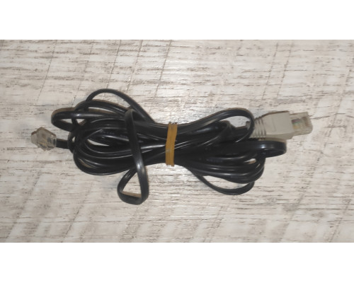 Кабель переходник интернет - модем коннекторы RJ45 - RJ12 2 м б/у черный Кабель переходник интернет - модем коннекторы RJ45 - RJ12 2 м б/у черный