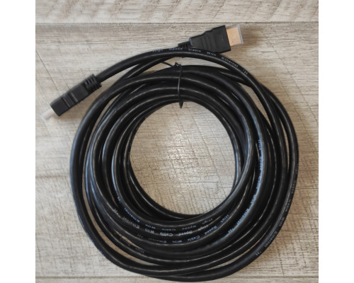 Кабель HDMI-HDMI 5 м (папа -папа) прорезиненный черный Кабель HDMI-HDMI 5 м (папа -папа) прорезиненный черный