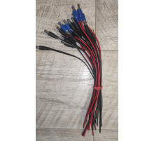 Штекер питания 5.5*2.5 с кабелем 20 см под пайку то