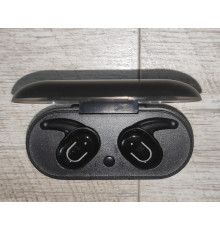 Наушники беспроводные с кейсом зарядки Bass Trully Wireless V5.0 Bluetooth черные
