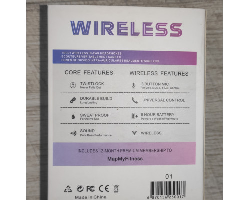 Наушники беспроводные с кейсом зарядки Bass Trully Wireless V5.0 Bluetooth черные