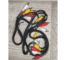 Кабель видео 3RCA to 3 RCA 1 м Кабель видео 3RCA to 3 RCA 1 м