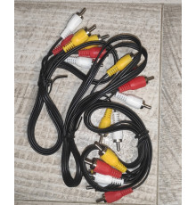 Кабель видео 3RCA to 3 RCA 1 м