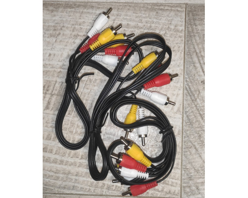Кабель видео 3RCA to 3 RCA 1 м Кабель видео 3RCA to 3 RCA 1 м