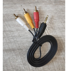 Кабель аудио видео Jack 3.5 to 3 RCA 1.5 м