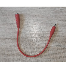 Переходник с Jack 2.5 to Jack 3.5 новый красный