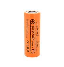 Акумулятор 26700 Li-Ion LiitoKala Lii-52S, 5000mAh (5100-5200mAh), 10A, 3.7V (2.75-4.2V), Orange, 2 шт в упаковці, ціна за 1 шт