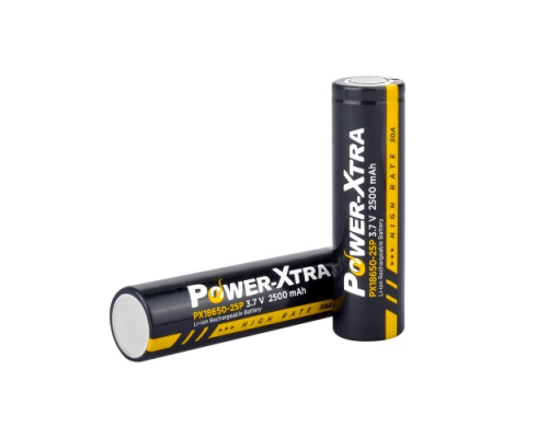 Акумулятор Li-ion Power-Xtra 18650 2500mAh 3.7V, Orange Акумулятор Li-ion Power-Xtra 18650 2500mAh 3.7V, Orange