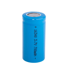 Акумулятор Li-Ion Vipow ICR16340/CR123 FlatTop, 700mAh, 3.7V, Blue Q50/500