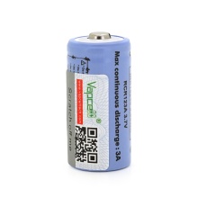 Акумулятор 16340/CR123 Li-Ion Vapcell T8 Button Top, 850mAh, 3A, 4.2/3.6/2.5V, Purple