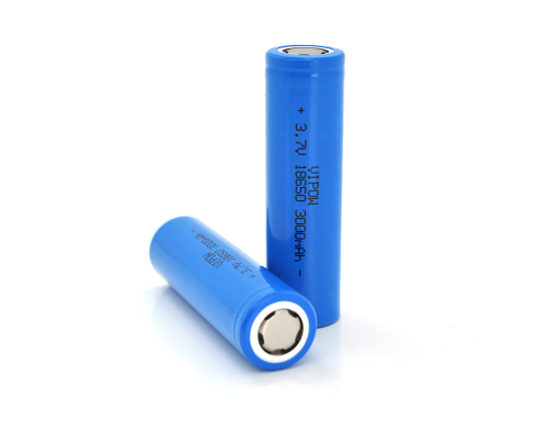 Акумулятор 18650 Li-Ion Vipow ICR18650 FlatTop, 3000mAh, Blue