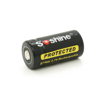 Акумулятор 16340/CR123 Li-Ion Soshine 16340P-3.7-700 Protected, 700mAh, 0.7A, 4.2/3.6/2.75V, Black