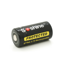 Акумулятор 16340/CR123 Li-Ion Soshine 16340P-3.7-700 Protected, 700mAh, 0.7A, 4.2/3.6/2.75V, Black