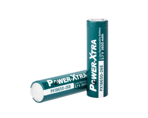 Акумулятор Li-ion Power-Xtra 18650 2600mAh 3.7V, Green Акумулятор Li-ion Power-Xtra 18650 2600mAh 3.7V, Green