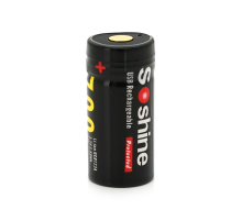 Акумулятор Soshine RCR123USB 16340/CR123 Li-Ion, microUSB, 700mAh, 2.1A, 4.2/3.7/2.75V, Black