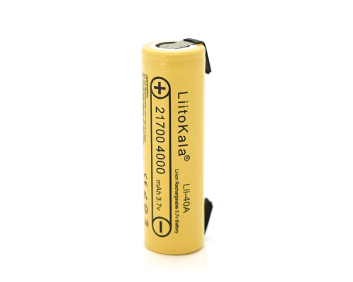 Акумулятор 21700 Li-Ion LiitoKala Lii-40A-N(Nickel), 4000mah, 25A, 3.7V (2.5-4.2V), Yellow, PVC BOX Акумулятор 21700 Li-Ion LiitoKala Lii-40A-N(Nickel), 4000mah, 25A, 3.7V (2.5-4.2V), Yellow, PVC BOX