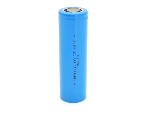 Акумулятор 21700 Li-Ion Vipow ICR21700 FlatTop, 5000mAh, 3.7V, Blue Q50/500 Акумулятор 21700 Li-Ion Vipow ICR21700 FlatTop, 5000mAh, 3.7V, Blue Q50/500