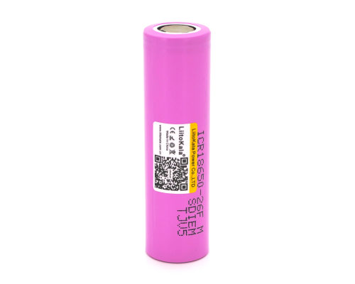 Акумулятор 18650 Li-Ion LiitoKala Lii-26FM, 2600mah (2450-2650mah), 3.7V (2.75-4.2V), Pink, PVC BOX Акумулятор 18650 Li-Ion LiitoKala Lii-26FM, 2600mah (2450-2650mah), 3.7V (2.75-4.2V), Pink, PVC BOX