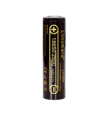 Акумулятор 18650 Li-Ion LiitoKala Lii-25A, 2500mah (2450-2650mah), 3.7V (2.75-4.2V), Black, PVC BOX Q2, цiна за 1 шт