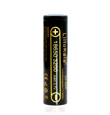 Акумулятор 18650 Li-Ion LiitoKala Lii-32A, 3200mAh (3050-3350mAh), 3.7V (2.75-4.2V), Black, PVC BOX Q2, ціна за 1 шт