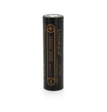 Акумулятор 18650 Li-Ion LiitoKala Lii-35A, 3500mah (3550-3650mah, 3.7V (2.75-4.2V), Black, PVC BOX Q2, цiна за 1 шт