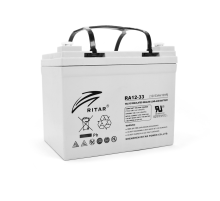 Акумуляторна батарея AGM RITAR RA12-33, Gray Case, 12V 33.0Ah ( 195 x 130 x155 (168) ) Q1