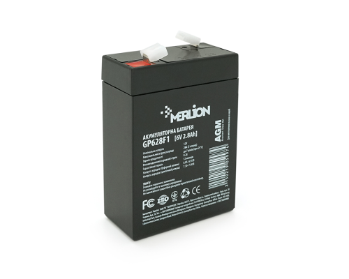 Акумуляторна батарея MERLION AGM GP628F1 6 V 2,8Ah ( 67 x 35 x 100 (105) ) Q20
