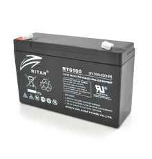 Акумуляторна батарея AGM RITAR RT6100, Black Case, 6V 10Ah (150 х 50 х 93 (99)) Q10