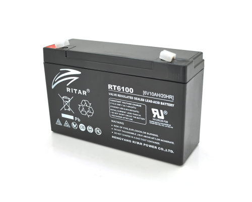 Акумуляторна батарея AGM RITAR RT6100, Black Case, 6V 10Ah (150 х 50 х 93 (99)) Q10